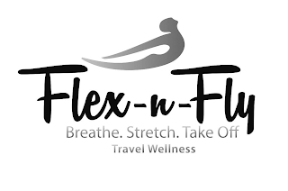 FLEX-N-FLY BREATHE. STRETCH. TAKE OFF TRAVEL WELLNESS logo
