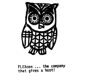 FLEXCON ... THE COMPANY THAT GIVES A HOOT ] logo