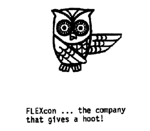 FLEXCON ... THE COMPANY THAT GIVES A HOOT ] logo