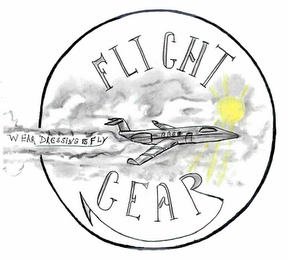 FLIGHT GEAR WEAR DRESSING IS FLY logo