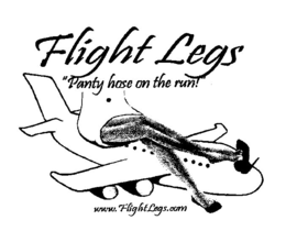 FLIGHT LEGS "PANTY HOSE ON THE RUN!" WWW.FLIGHTLEGS.COM logo
