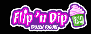 FLIP 'N DIP FROZEN YOGURT SELF SERVE logo