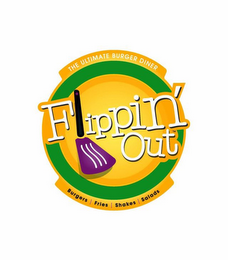 FLIPPIN' OUT THE ULTIMATE BURGER DINER BURGERS FRIES SHAKES SALADS logo