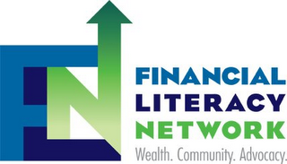 FLN FINANCIAL LITERACY NETWORK WEALTH. COMMUNITY. ADVOCACY. logo