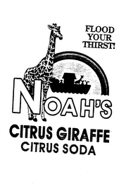 FLOOD YOUR THIRST! NOAH'S CITRUS GIRAFFE CITRUS SODA logo