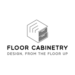 FLOOR CABINETRY DESIGN, FROM THE FLOOR UP logo