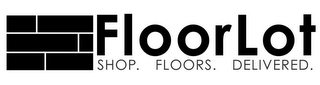 FLOORLOT SHOP. FLOORS. DELIVERED. logo