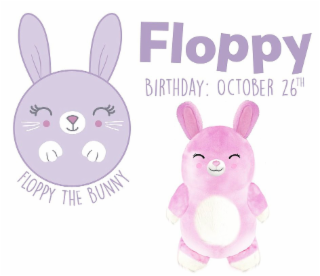 FLOPPY BIRTHDAY: OCTOBER 26TH FLOPPY THE BUNNY logo