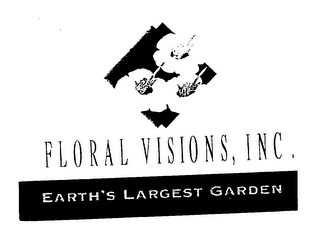 FLORAL VISIONS, INC. EARTH'S LARGEST GARDEN logo