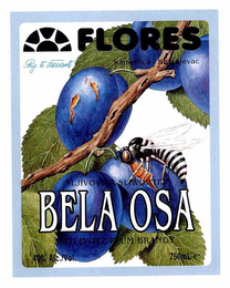 FLORES BELA OSA KAMENICA KRAGUJEVAC SLJIVOVICA-SLIWOWITZ SLIVOVITZ-PLUM BRANDY 40% ALC./VOL. 750 MLE logo