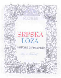 FLORES SRPSKA LOZA IMMATURE GRAPE BRANDY logo