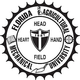 FLORIDA AGRICULTURAL MECHANICAL UNIVERSITY HEAD HEART HAND FIELD 1887 logo