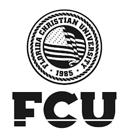 FLORIDA CHRISTIAN UNIVERSITY 1985 FCU logo
