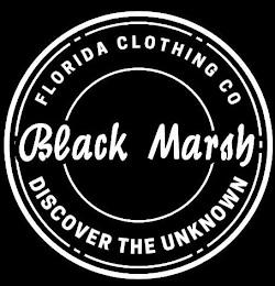 FLORIDA CLOTHING CO BLACK MARSH DISCOVER THE UNKNOWN logo