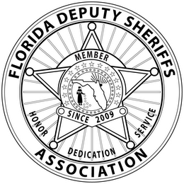 FLORIDA DEPUTY SHERIFFS ASSOCIATION MEMBER SINCE 2009 HONOR DEDICATION SERVICE logo
