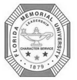 FLORIDA MEMORIAL UNIVERSITY LEADERSHIP CHARACTER SERVICE 1879 logo