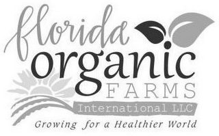 FLORIDA ORGANIC FARMS INTERNATIONAL LLC. GROWING FOR A HEALTHIER WORLD logo