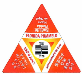 FLORIDA PUMMELO RED & JUICY NOBLEWORLDWIDE.COM PRODUCT OF USA 3129 BUOI DO FLORIDA NGON VA NGOT logo