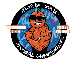 · FLORIDA STATE · NATURAL CHAMPIONSHIP · BODYBUILDING BIKINI FITNESS PHYSIQUE logo