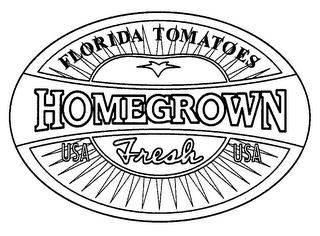 FLORIDA TOMATOES HOMEGROWN USA FRESH USA logo