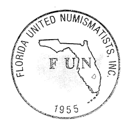 FLORIDA UNITED NUMISMATISTS, INC. FUN 1955 logo