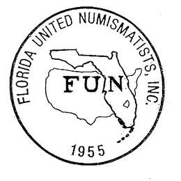 FLORIDA UNITED NUMISMATISTS, INC. FUN 1955 logo