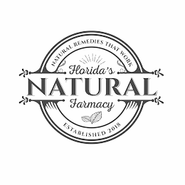 FLORIDA'S NATURAL FARMACY NATURAL REMEDIES THAT WORK ESTABLISHED 2018 logo
