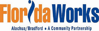 FLORIDAWORKS ALACHUA/BRADFORD · A COMMUNITY PARTNERSHIP logo