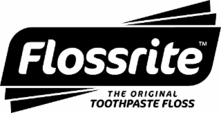 FLOSSRITE THE ORIGINAL TOOTHPASTE FLOSS logo