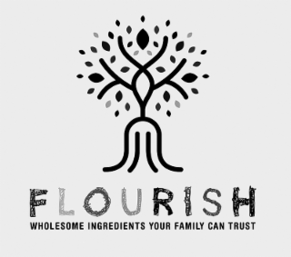FLOURISH WHOLESOME INGREDIENTS YOUR FAMILY CAN TRUST logo