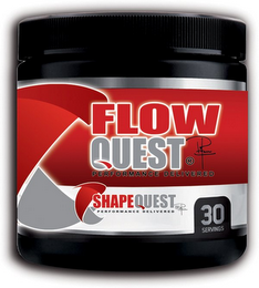FLOW QUEST PERFORMANCE DELIVERED SHAPEQUEST PERFORMANCE DELIVERED 30 SERVINGS logo