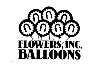 FLOWERS, INC. BALLOONS logo