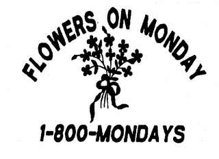 FLOWERS ON MONDAY 1-800-MONDAYS logo