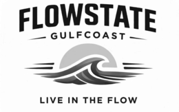 FLOWSTATE GULFCOAST LIVE IN THE FLOW logo