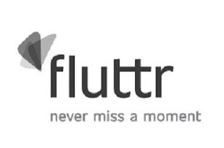 FLUTTR NEVER MISS A MOMENT logo