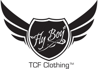 "FLY BOY" TCF CLOTHING TM logo