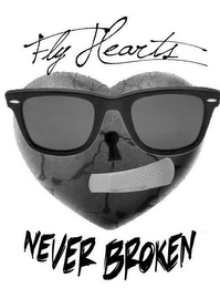 FLY HEARTS NEVER BROKEN logo