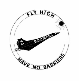 FLY HIGH BOOMERS 46 64 HAVE NO BARRIERS logo