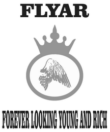 FLYAR FOREVER LOOKING YOUNG AND RICH logo