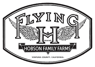 FLYING H BRAND HOBSON FAMILY FARMS VENTURA COUNTY. CALIFORNIA. logo