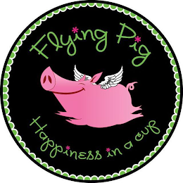FLYING PIG HAPPINESS IN A CUP logo