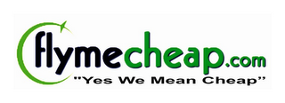 FLYMECHEAP.COM "YES WE MEAN CHEAP" logo