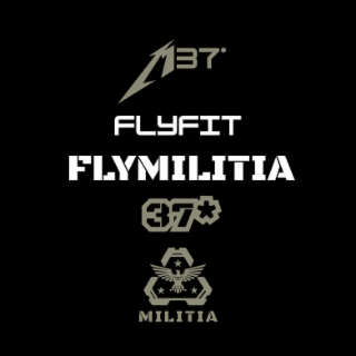 FLYMILITIA, FLYFIT, 37*, M37* logo