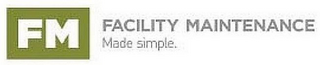 FM FACILITY MAINTENANCE MADE SIMPLE. logo