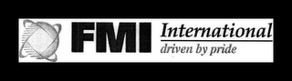 FMI INTERNATIONAL DRIVEN BY PRIDE logo