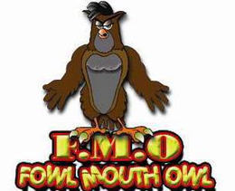 F.M.O. FOWL MOUTH OWL logo