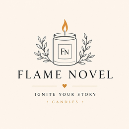 FN FLAME NOVEL IGNITE YOUR STORY CANDLES logo