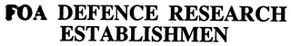 FOA DEFENCE RESEARCH ESTABLISHMEN logo