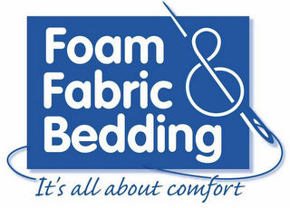FOAM FABRIC & BEDDING IT'S ALL ABOUT COMFORT logo