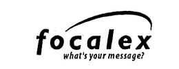 FOCALEX WHAT'S YOUR MESSAGE? logo